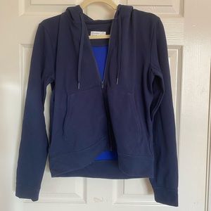 Outdoor voices Champ Zip-Up hoodie (Navy & Royal)